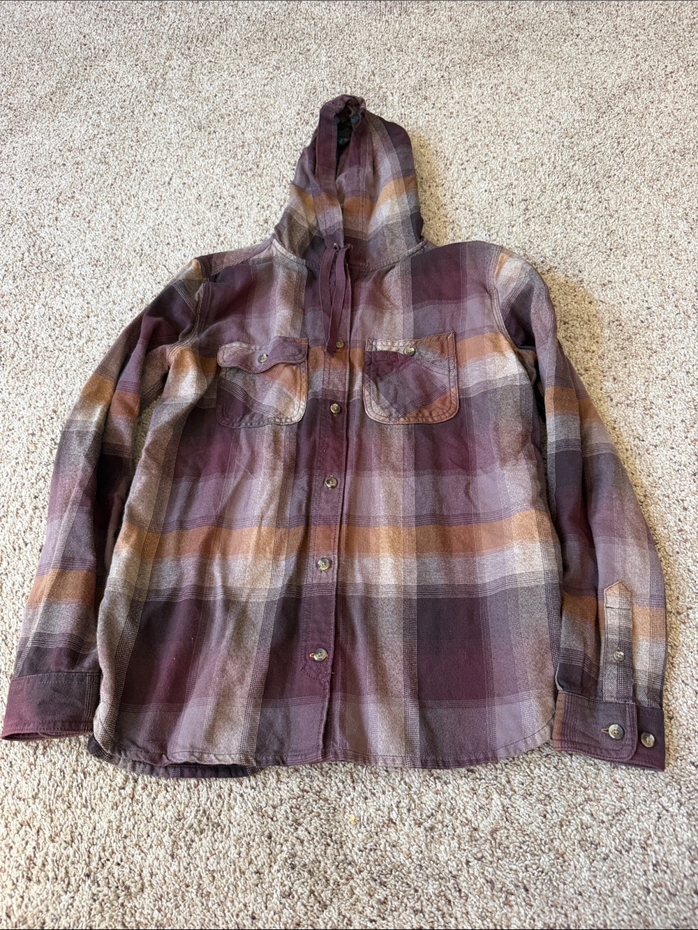 Carhartt Plaid Hooded Shirt Jacket